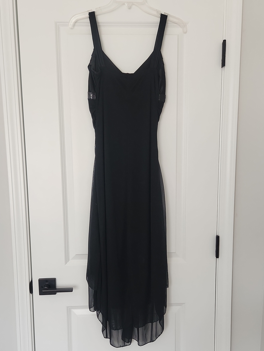 Ruby Rox Vintage 90s Y2k Black Ruched High Low Cocktail Dress Small - Picture 4 of 9